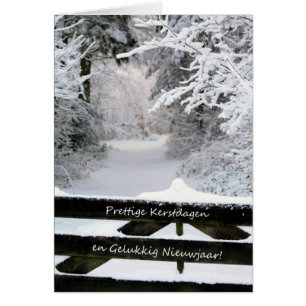 Niederländischer Zaun im Schnee Merry X-mas & Happ