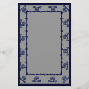 niederländisches Blau der gekreuzten Knochen Briefpapier