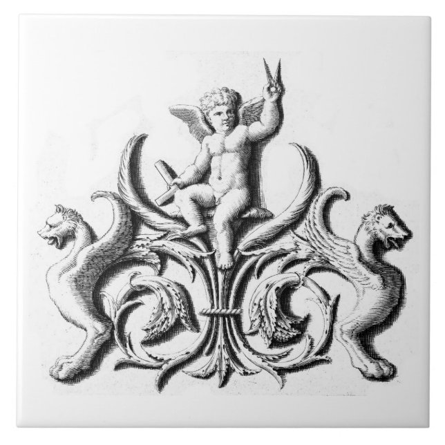 Niederländisches blaues Fliesenfreimaurer18. Fliese (Vorderseite)