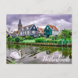 Niederländisches Dorf Marken Postcard Postkarte