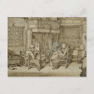 Niederländisches Inneres, 1617 Postkarte