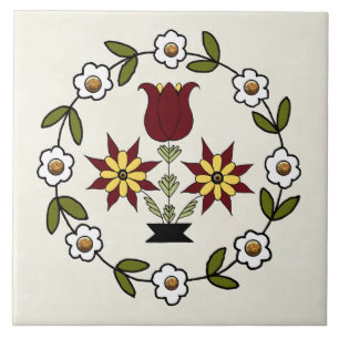 Niederländisches Landvolk Blumenmuster Fliese
