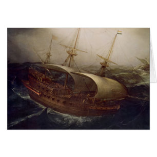 Niederländisches Schlachtschiff in einem Sturm
