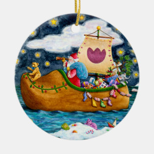 NIEDERLÄNDISCHES SCHUHSCHIFF, EISBERGE, WALE, TEDD KERAMIK ORNAMENT