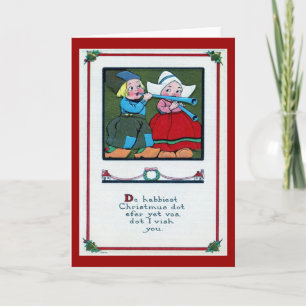 Niederländisches Weihnachten, das 1916 Vintag Feiertagskarte