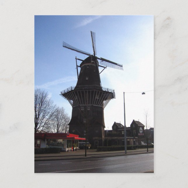 Niederländisches Windmühle Postkarte (Vorderseite)