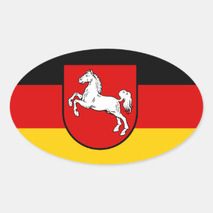 Niedersachsen (Deutschland) Ovaler Aufkleber