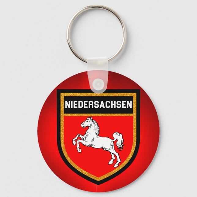 Niedersachsen-Flagge Schlüsselanhänger (Vorderseite)