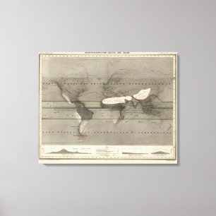 Niederschlag-Weltkarte Leinwanddruck