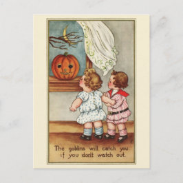 Niedlich 1916 Kinder | Vintage Halloween Postkarte