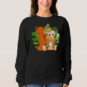 Niedlich 1. Geburtstag Jungen Tiger 1 Jahre alte S Sweatshirt