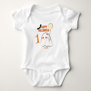 Niedlich 1. Halloween Ghost Holonenname Baby Strampler