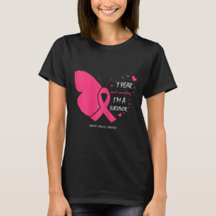 Niedlich 1 Jahr Brustkrebs - Gratis Pink Survivor T-Shirt