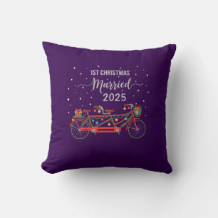 Niedlich 1. Weihnachten Verheiratet 2025 Tandem Fa Kissen