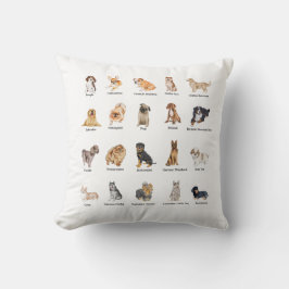 niedlich 20 Hunderassen Kissen