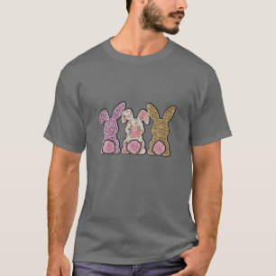 Niedlich 3 Babybennys mit Leopard Tiger Blume Patt T-Shirt