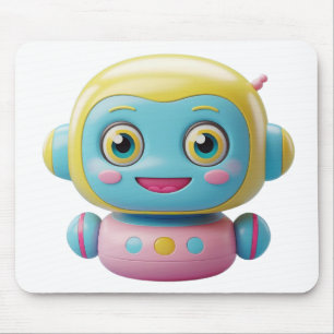 Niedlich 3D Robot Mouse Pad - Kawaii AI Tech Buddy Mousepad