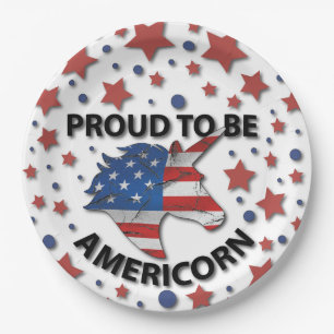 Niedlich 4. Juli rot, weiß und blau - amerikanisch Pappteller