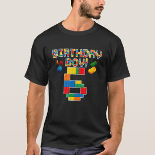 Niedlich 6. Geburtstag 6 Jahre alt Gebäude Boys T-Shirt