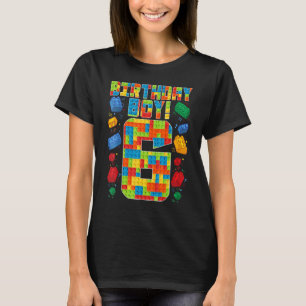 Niedlich 6. Geburtstag 6 Jahre alt Gebäude Boys T-Shirt