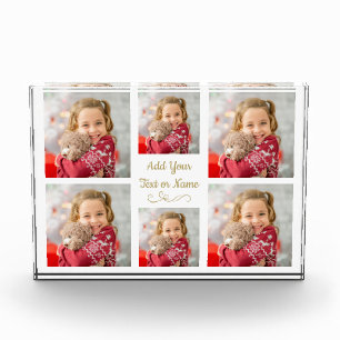 Niedlich 6 pic Collage Minimalistisch Gold und Whi Fotoblock