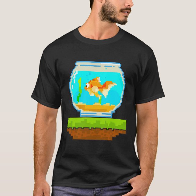 Niedlich 8 Bit Fisch Phantastisch Tier 8bit Pet Aq T-Shirt (Vorderseite)