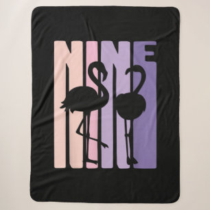 Niedlich 9. Geburtstagsgeschenk I Flamingo I 9 Jah Sherpadecke