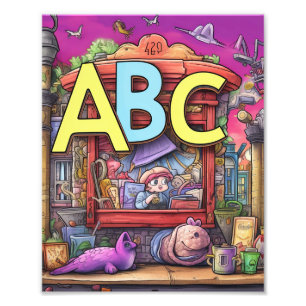 Niedlich ABC Animal Alphabet Fotodruck
