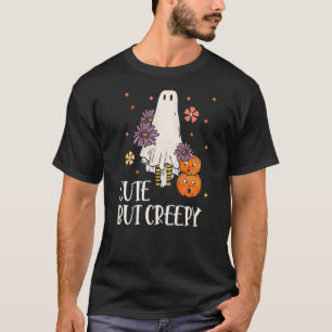 Niedlich aber Creepy Groovy Ghost Spooky Blumengho T-Shirt