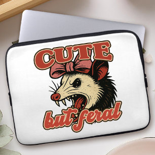 Niedlich aber Feral Possum: Vintager sarkastischer Laptopschutzhülle