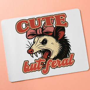 Niedlich aber Feral Possum: Vintager sarkastischer Mousepad