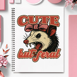 Niedlich aber Feral Possum: Vintager sarkastischer Notizbuch