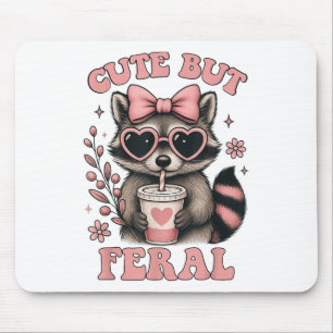 Niedlich aber Ferry Raccoon Sungles Funny Meme Som Mousepad