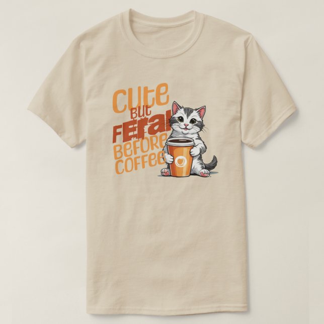 Niedlich aber Ferry vor Kaffee Shirt (Design vorne)