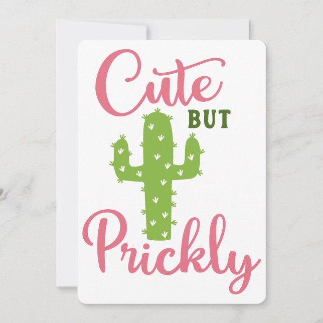 Niedlich, aber pricklig einladung (Vorderseite)