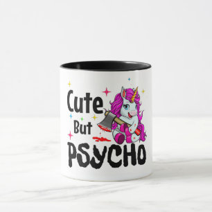 Niedlich, aber Psycho/Einhorn Tasse