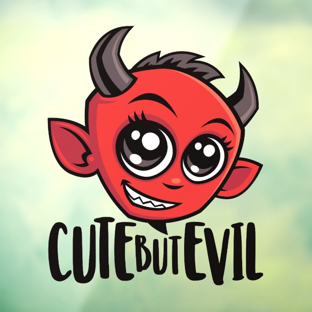 Niedlich aber schlecht fensteraufkleber (Blatt 3)