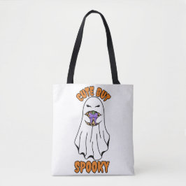Niedlich, aber Spooky Halloween Ghost Holing a Pum