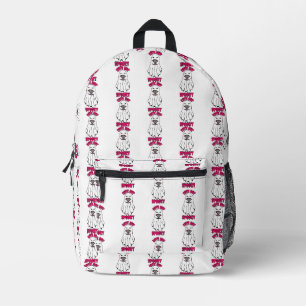 Niedlich, aber Spooky Halloween Ghost Holing a Pum Bedruckter Rucksack