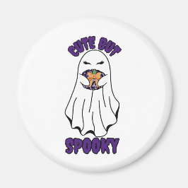 Niedlich, aber Spooky Halloween Ghost Holing a Pum Magnet