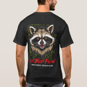 Niedlich Aber Verwilderter Waschbär Introvertiert T-Shirt