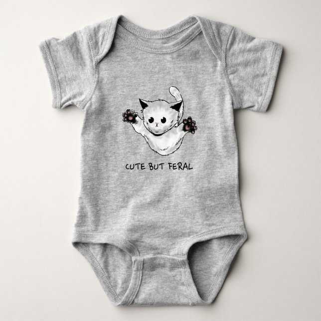 Niedlich, aber wild baby strampler (Vorderseite)