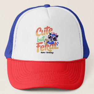 Niedlich Aber Wild Lustig Reizendes Waschbär Retro Truckerkappe