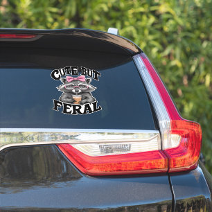 Niedlich aber Wild Racoon mit Sonnenbrille Racoon Aufkleber