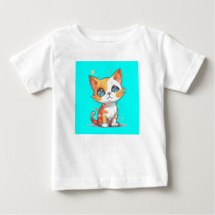 Niedlich Adorable Brown Cat Baby T-shirt