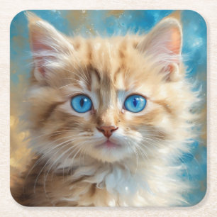 Niedlich Adorable Cat-37823 Rechteckiger Pappuntersetzer