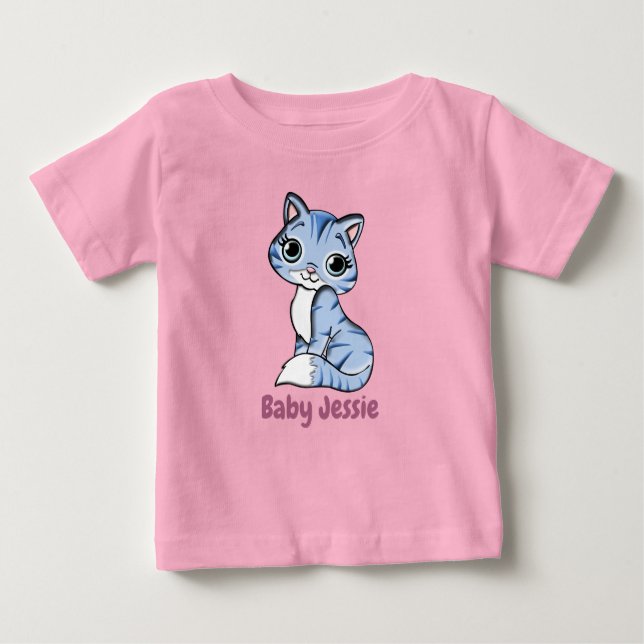 Niedlich Adorable Cat and Siegel Cub Graphic Baby T-shirt (Vorderseite)