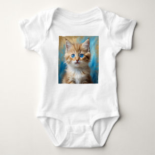 Niedlich Adorable Cat Portrait-00000 Baby Strampler