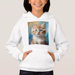 Niedlich Adorable Cat Portrait Hoodie
