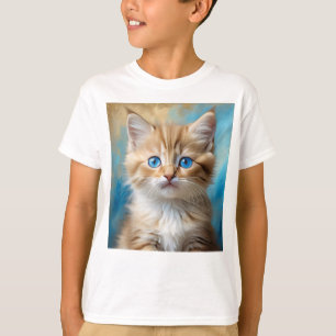 Niedlich Adorable Cat Portrait T-Shirt